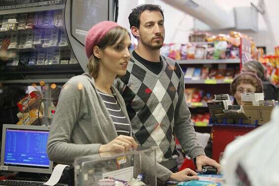 "לא זוכרת איפה ענהאל הרגועה". ענהאל ועקיבא שמואלי ב"המירוץ למיליון" // צילום: שוקה כהן